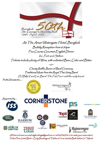 The 50th Bangkok St George's Society Annual Ball Saturday 28th April 2012